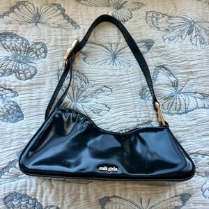 Cult Gaia Glossy Black Shoulder Bag